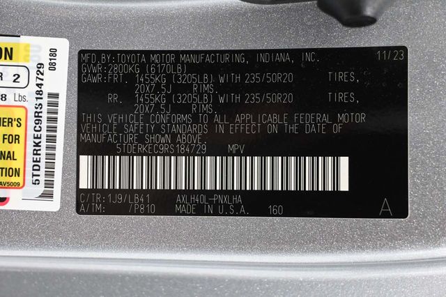 2024 Toyota Sienna Platinum FWD 7-Passenger - 23082129 - 34