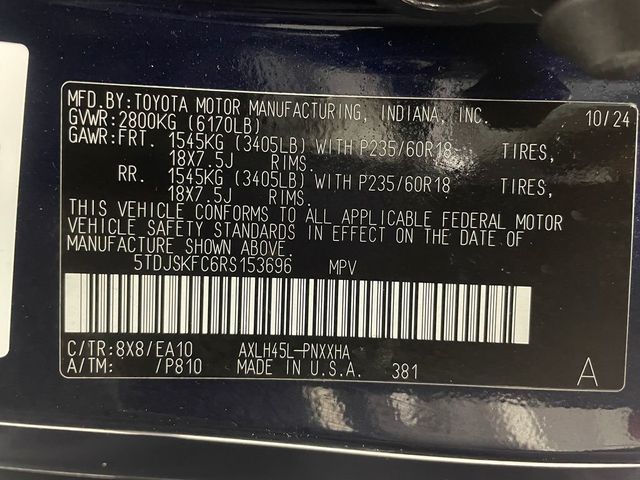 2024 Toyota Sienna XLE AWD 7-Passenger - 22977016 - 50