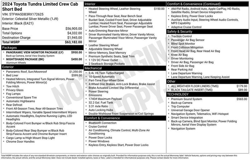 2024 Toyota Tundra 4WD Limited CrewMax 5.5' Bed - 23024035 - 5