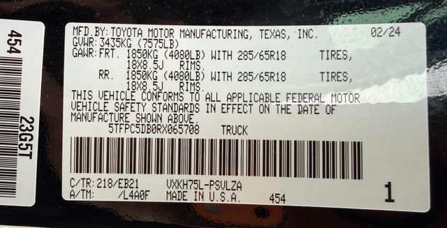 2024 Toyota Tundra 4WD TRD Pro Hybrid CrewMax 5.5' Bed - 22990106 - 40