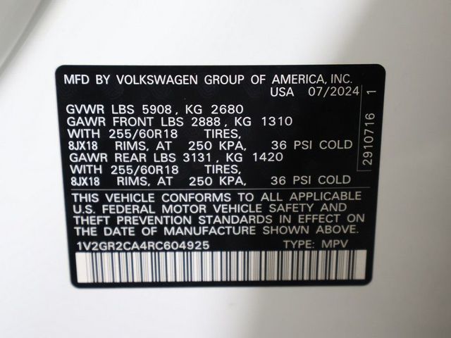 2024 Volkswagen Atlas 2.0T Peak Edition SEL 4MOTION - 23013928 - 64