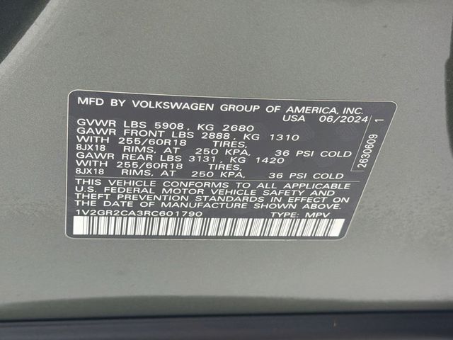 2024 Volkswagen Atlas 2.0T Peak Edition SEL 4MOTION - 23101411 - 33