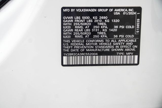 2024 Volkswagen Atlas 2.0T SEL 4MOTION - 23072543 - 40