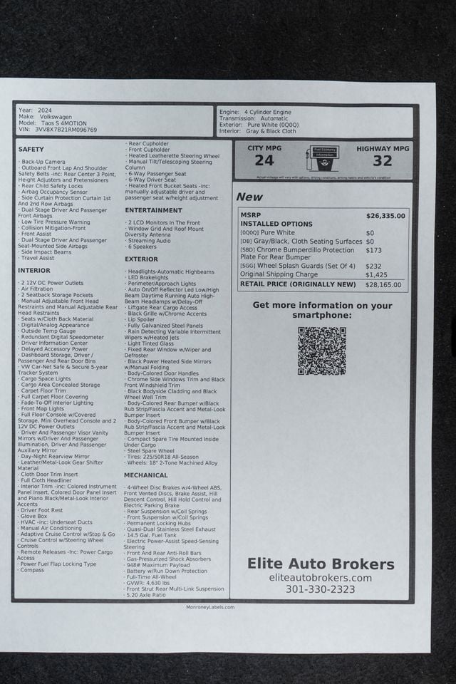 2024 Volkswagen Taos S 4MOTION - 23006850 - 43