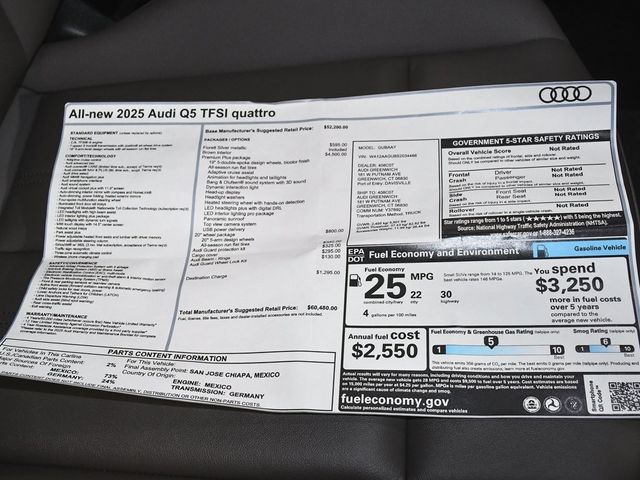 2025 Audi Q5 2.0T Premium Plus - 22980214 - 64