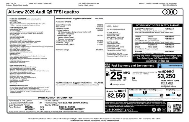 2025 Audi Q5 Premium 2.0 TFSI quattro - 23062143 - 12