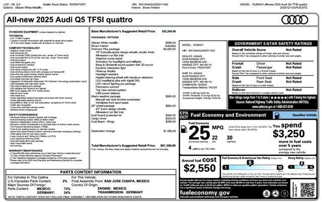 2025 Audi Q5 Premium Plus 2.0 TFSI quattro - 23079024 - 3