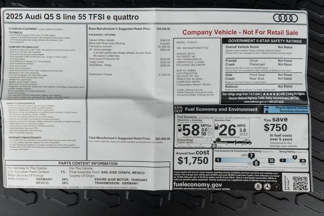 2025 Audi Q5 S line Premium 55 TFSI e quattro - 22958193 - 51