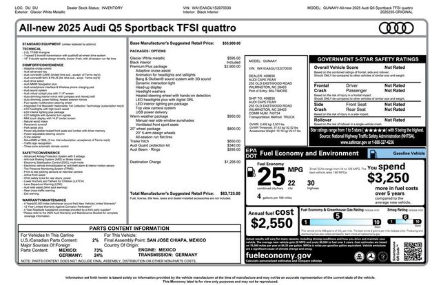 2025 Audi Q5 Sportback Premium Plus 2.0 TFSI quattro - 23085539 - 14