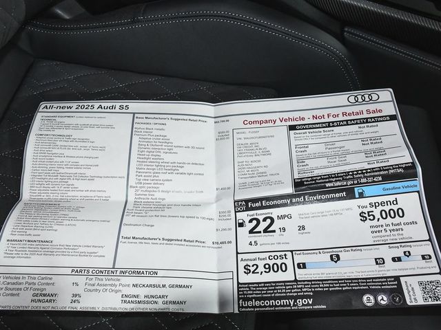 2025 Audi S5 3.0T Premium Plus - 23062240 - 64