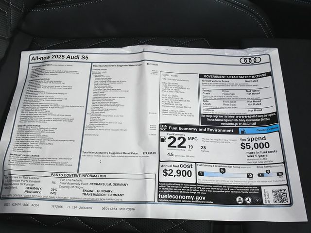 2025 Audi S5 3.0T Prestige - 22989726 - 72