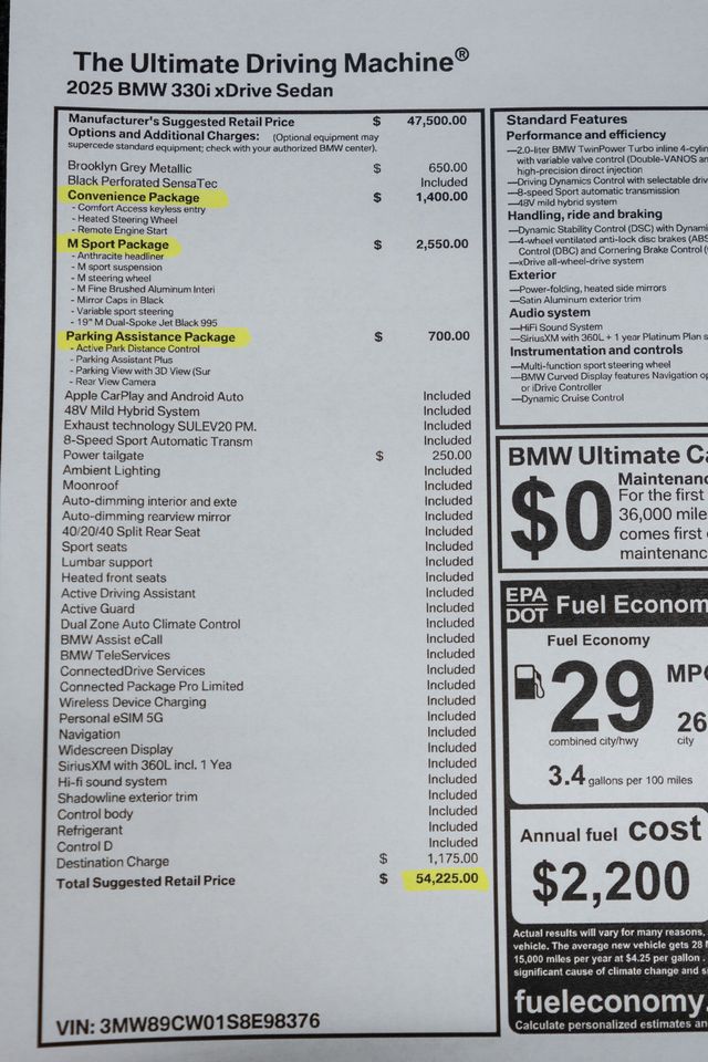 2025 BMW 3 Series 330i M Sport - 22905313 - 60