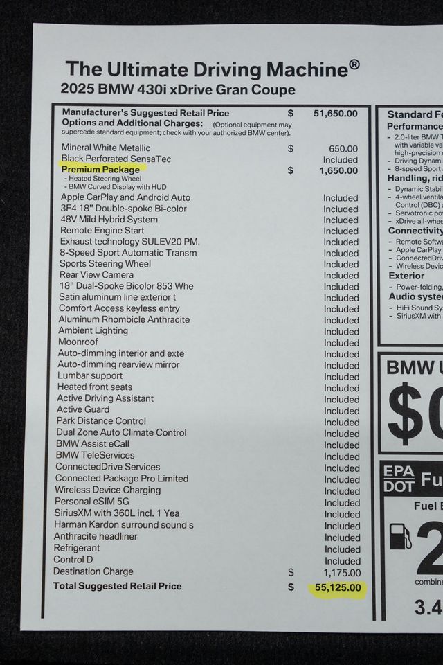 2025 BMW 4 Series 430i xDrive Gran - 22961190 - 55