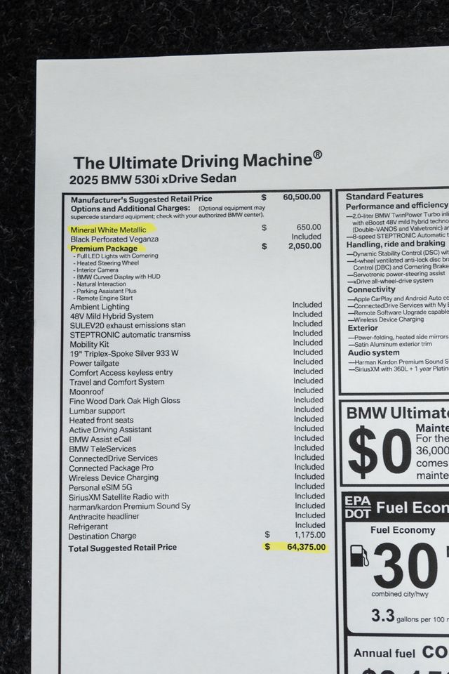 2025 BMW 5 Series 530i xDrive - 22885019 - 51