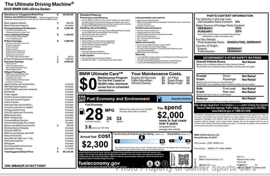 2025 BMW 5 Series 540i xDrive - 22963640 - 49