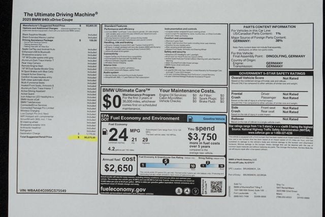 2025 BMW 8 Series 840i xDrive - 22928435 - 52
