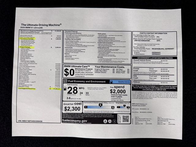 2025 BMW X1 xDrive28i Sports Activity Vehicle - 22925967 - 51