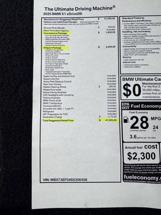 2025 BMW X1 xDrive28i Sports Activity Vehicle - 22925967 - 52