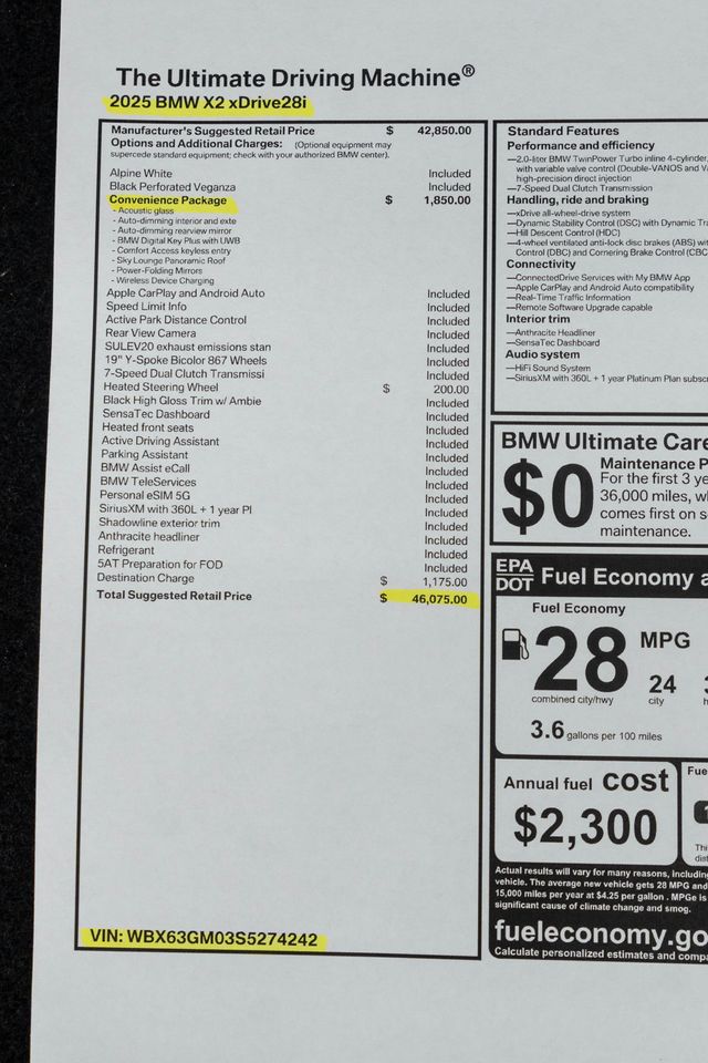 2025 BMW X2 xDrive28i Sports Activity - 22969691 - 43