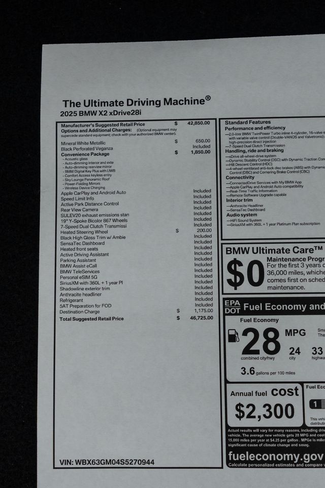 2025 BMW X2 xDrive28i Sports Activity - 23012872 - 47