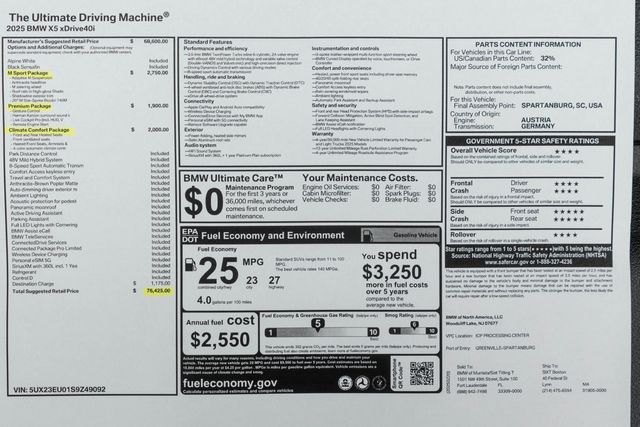 2025 BMW X5 xDrive40i Sports Activity Vehicle - 22884973 - 54
