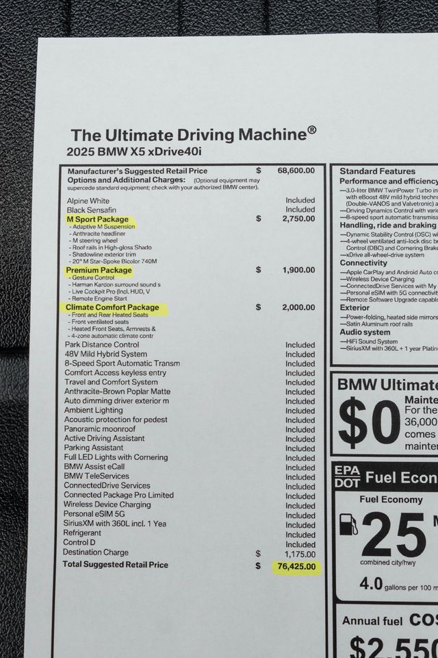 2025 BMW X5 xDrive40i Sports Activity Vehicle - 22884973 - 55