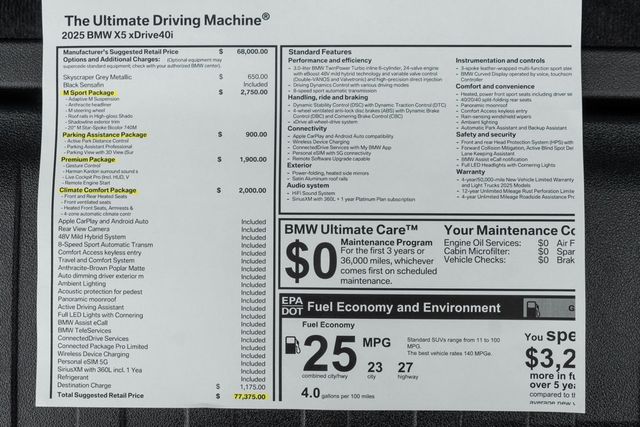 2025 BMW X5 xDrive40i Sports Activity Vehicle - 22967992 - 58