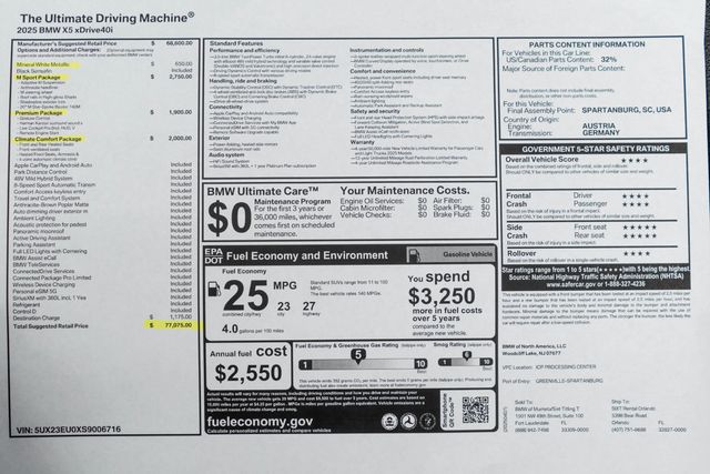 2025 BMW X5 xDrive40i Sports Activity Vehicle - 23002162 - 59