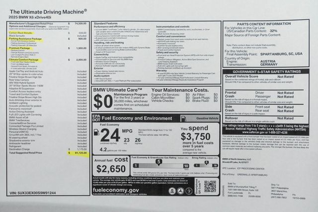 2025 BMW X6 xDrive40i Sports Activity - 22951205 - 61