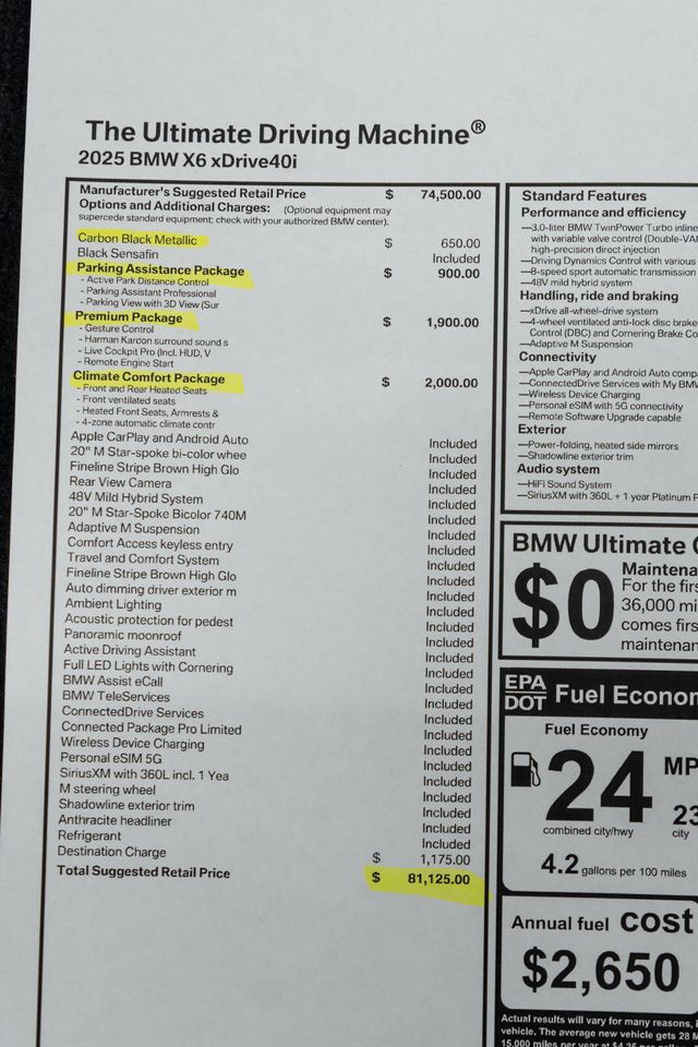 2025 BMW X6 xDrive40i Sports Activity - 22951205 - 62