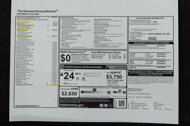 2025 BMW X6 xDrive40i Sports Activity - 22991218 - 53