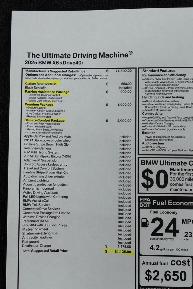 2025 BMW X6 xDrive40i Sports Activity - 22991218 - 54