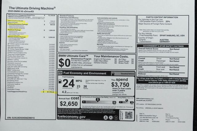 2025 BMW X6 xDrive40i Sports Activity - 22995247 - 52