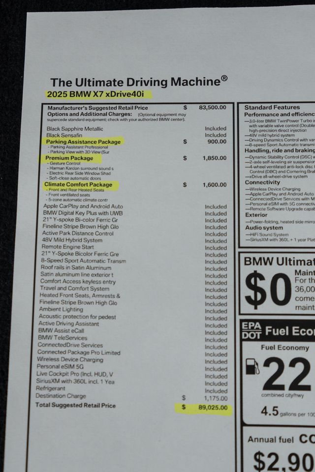 2025 BMW X7 xDrive40i Sports Activity Vehicle - 22941161 - 65