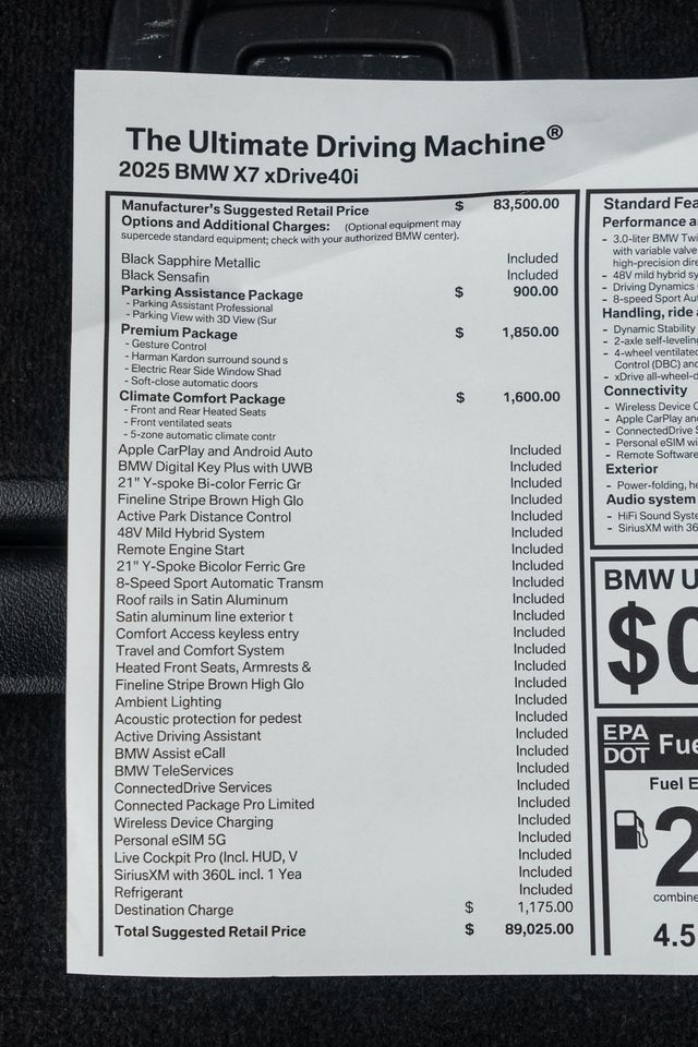 2025 BMW X7 xDrive40i Sports Activity Vehicle - 22949234 - 61