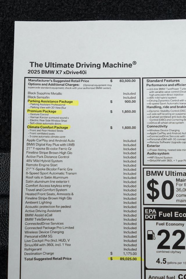 2025 BMW X7 xDrive40i Sports Activity Vehicle - 22979701 - 56