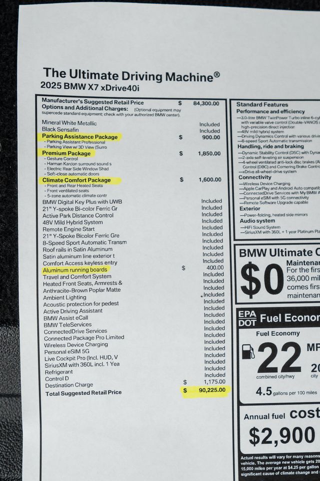 2025 BMW X7 xDrive40i Sports Activity Vehicle - 22992896 - 57