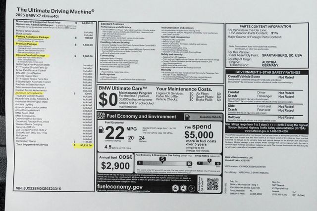 2025 BMW X7 xDrive40i Sports Activity Vehicle - 22992896 - 58