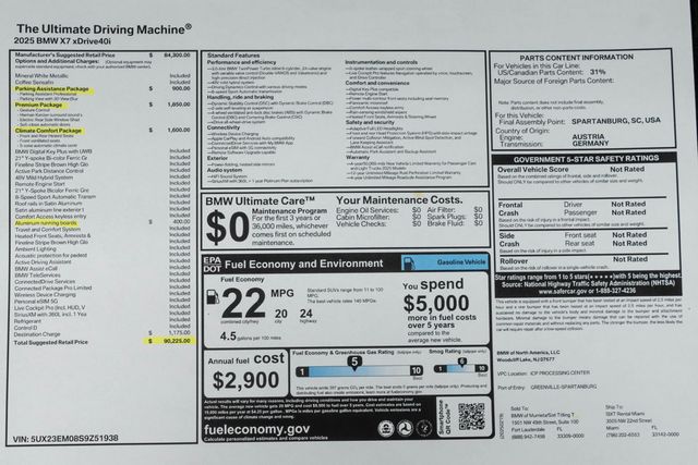 2025 BMW X7 xDrive40i Sports Activity Vehicle - 23071909 - 59