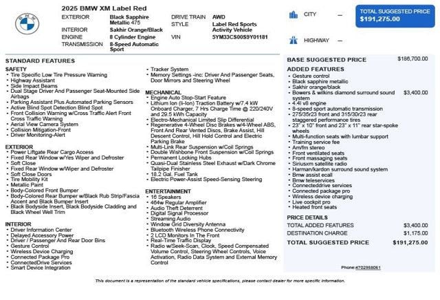 2025 BMW XM Label Red Sports Activity Vehicle - 22946685 - 2
