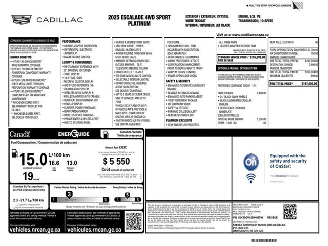 2025 Cadillac Escalade 4WD 4dr Sport Platinum - 23007467 - 39