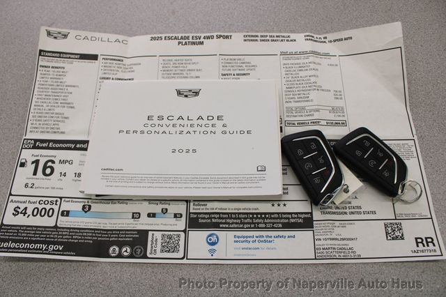 2025 Cadillac Escalade ESV 4WD 4dr Sport Platinum - 22956281 - 70