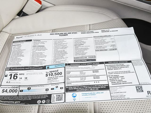 2025 Cadillac Escalade ESV Sport Platinum - 23048107 - 75