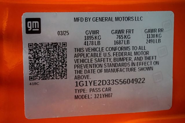 2025 Chevrolet Corvette *Z06 2LZ* *Z07 Performance Pkg* *Sebring Orange* *Only 79 Miles* - 22984473 - 18