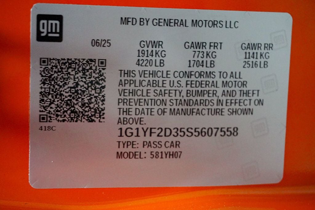 2025 Chevrolet Corvette *Z06 3LZ* *Sebring Orange* *Comp-Seats* *Full Car PPF* - 23040099 - 18