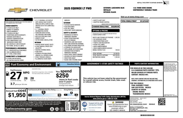 2025 Chevrolet Equinox LT Safety/Technology Pkg Mobile Service Plus - 22915165 - 5