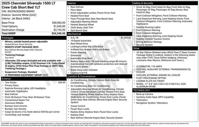 2025 Chevrolet Silverado 1500 LT - 23028104 - 5