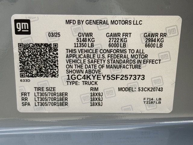 2025 Chevrolet Silverado 2500HD 4WD Crew Cab 159" ZR2 - 23069629 - 39