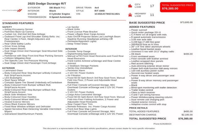 2025 Dodge Durango R/T Plus - 23071933 - 2