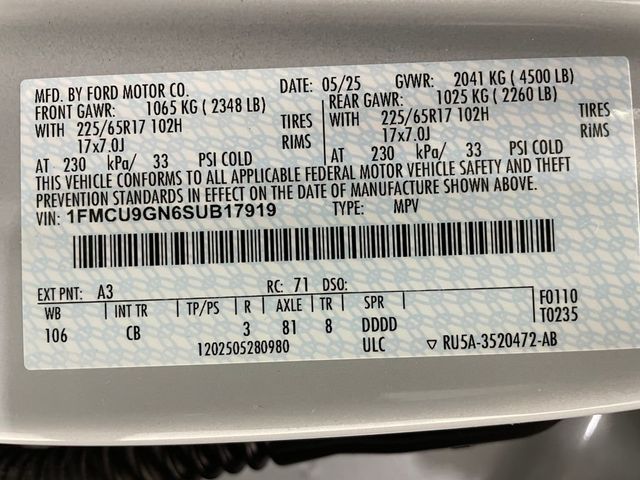 2025 Ford Escape Active AWD - 23004837 - 45